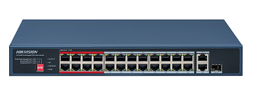 24 Portlu Fast Ethernet Unmanaged POE Switch / DS-3E0326P-E/M(C)