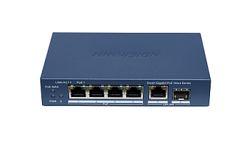 4 Portlu Gigabit Smart POE Switch / DS-3E1506P-EI/M-4P1T1F(45W)