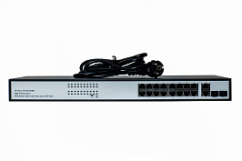 16 Port Gigabit PoE Switch / Pulsar Uniti switch 16GP-260